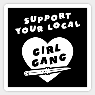 Girl Gang White Sticker